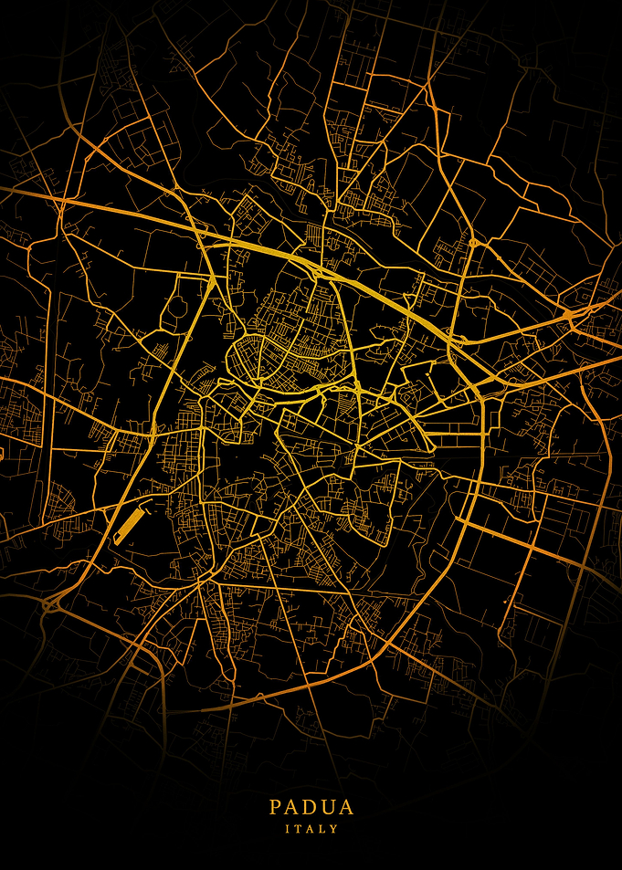 Padua City Map Gold