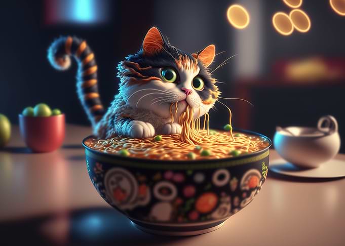 cat ramen japan