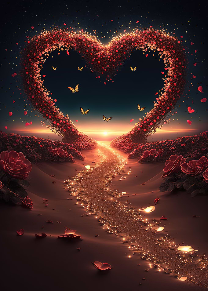 Heart on the beach