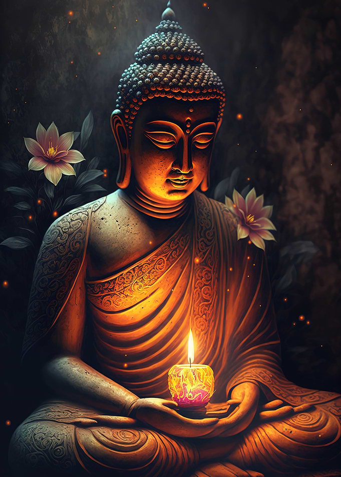 Buddha Beside Lotus