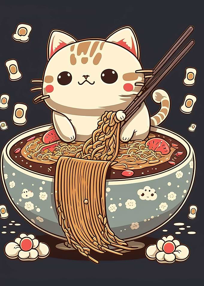 cat ramen japan