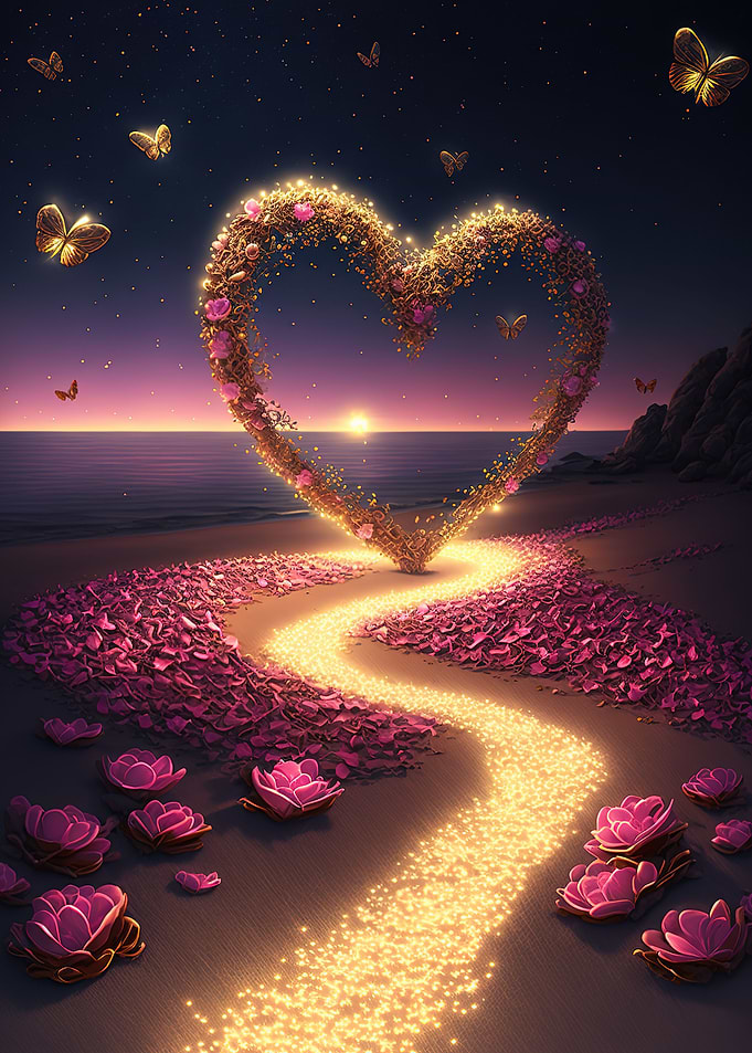 Heart on the beach