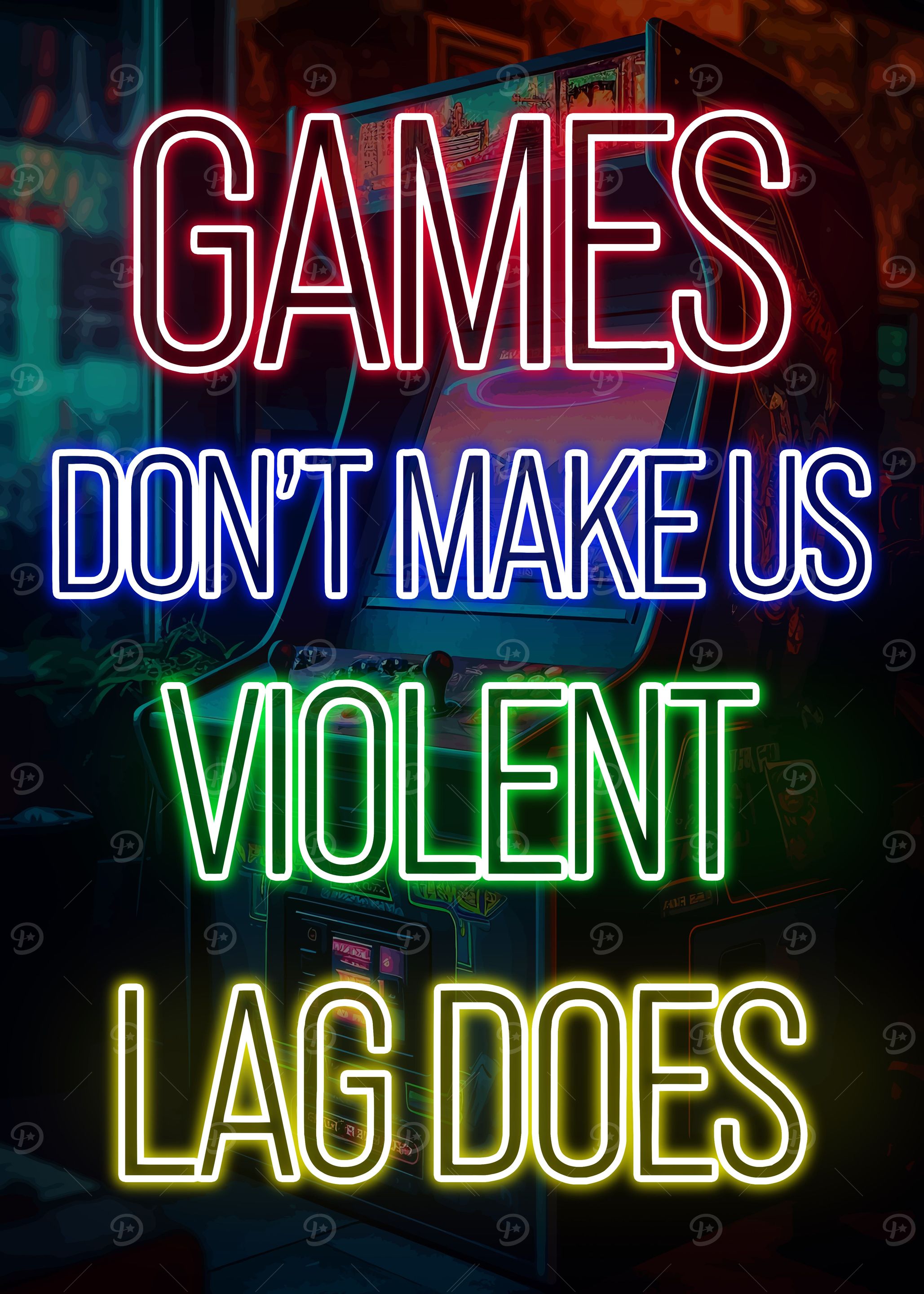 Gaming Gamer Neon Poster