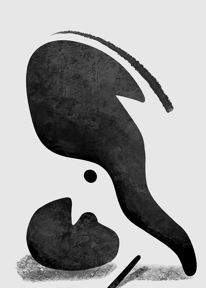 Abstract Art Black Ink