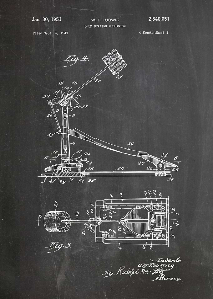Drum beating patent 1951