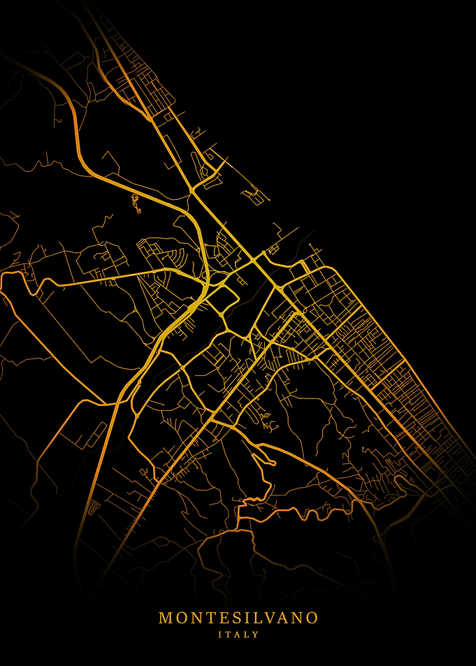 Montesilvano City Map Gold