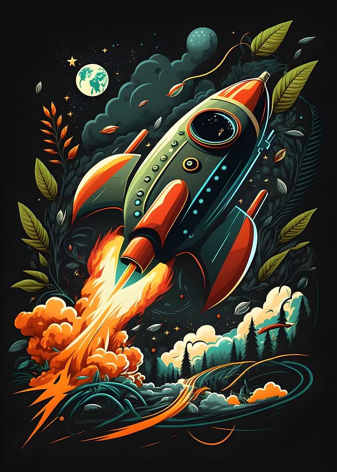 Rocket Launched from Earth