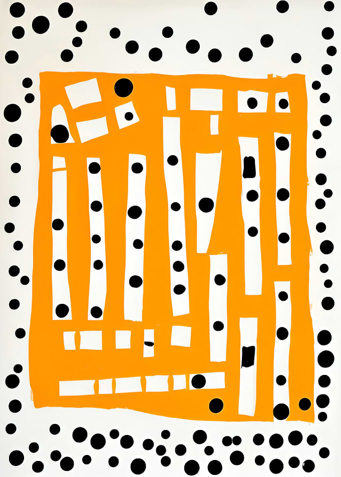 Mid Mod Orange Abstraction