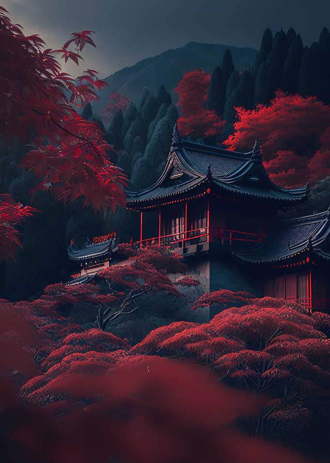 Japanese house landscape