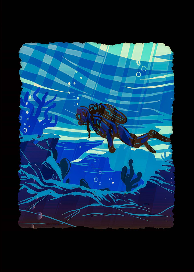 Scuba Diver Art