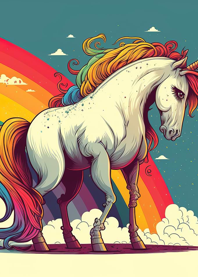 Adorable rainbow Unicorn