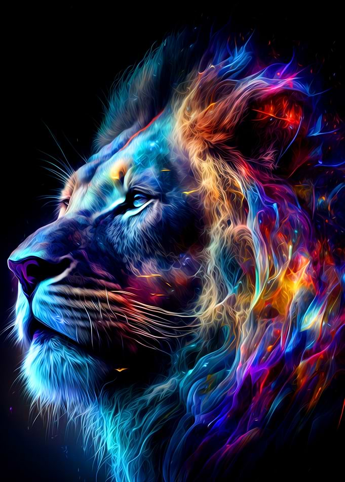 Colorful Lion