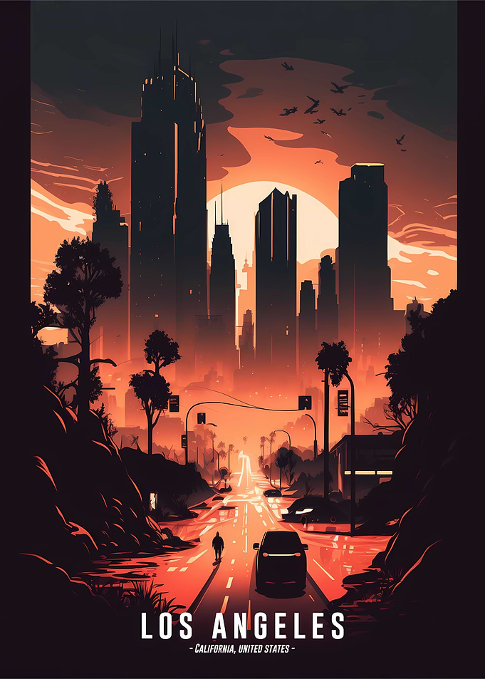 Los Angeles Urban skyline