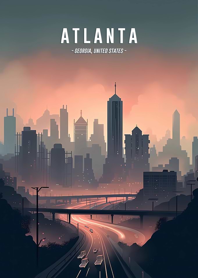 Atlanta Skyline panorama