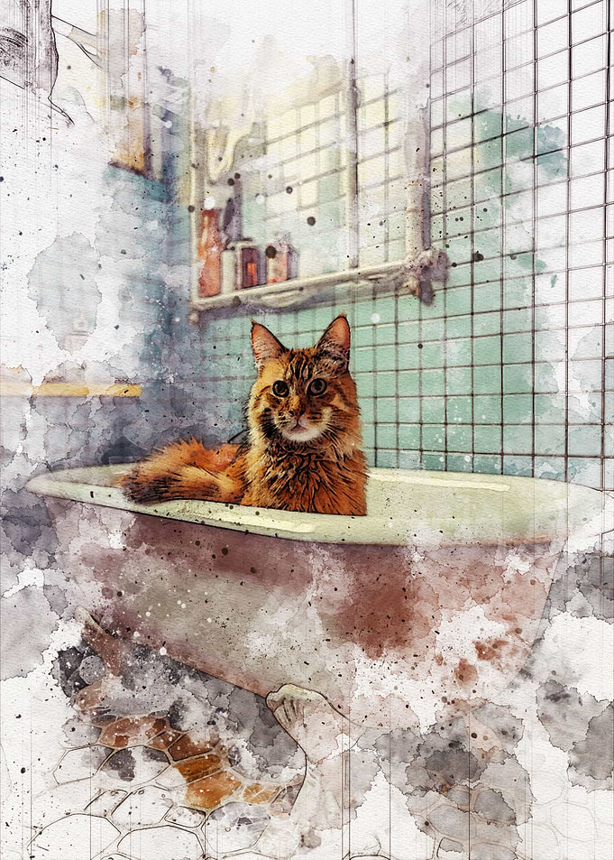 Cute Cat Bathroom