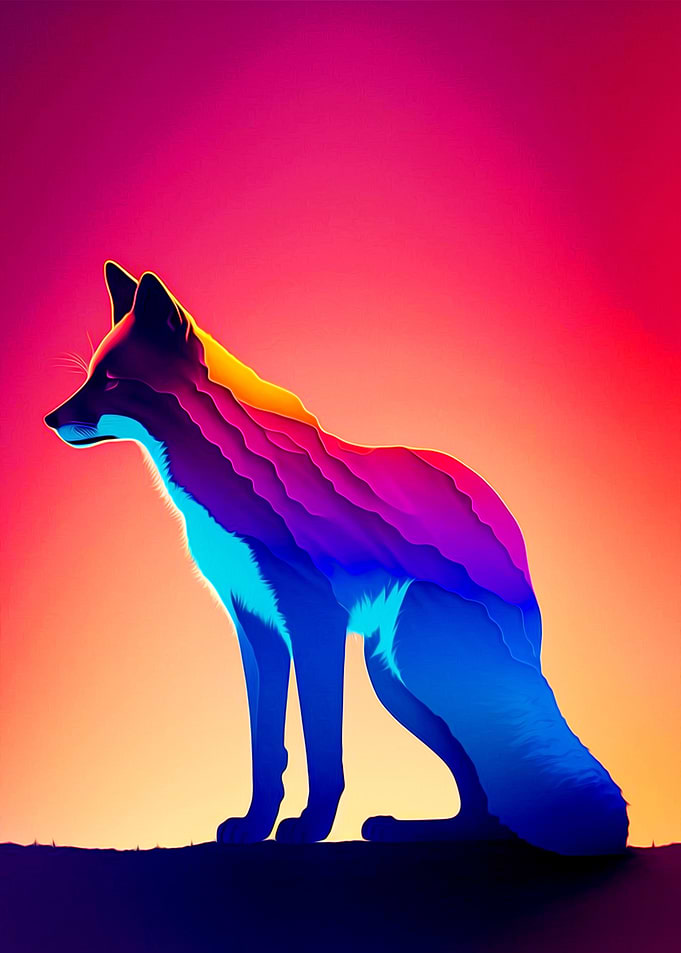 Colorful Fox