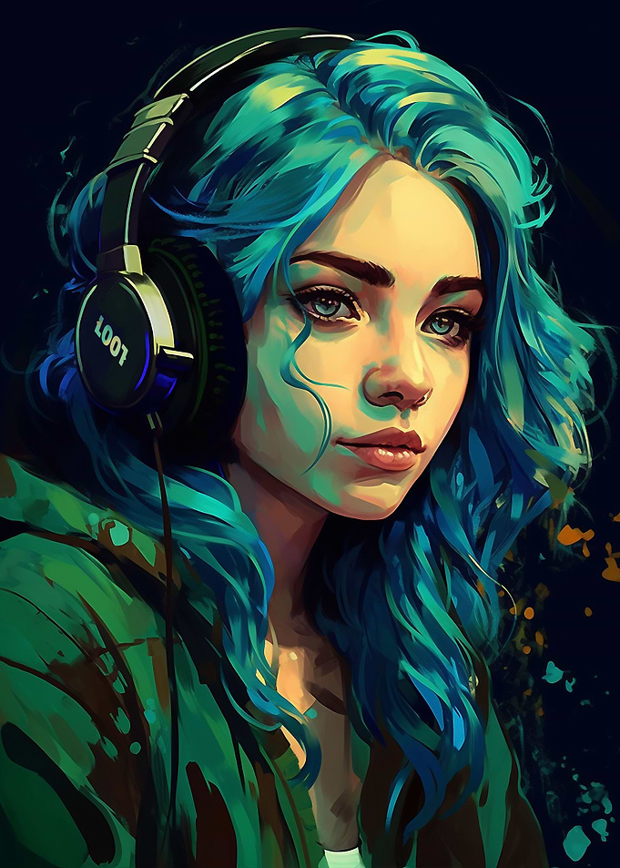 Cute Anime Gamer Girl