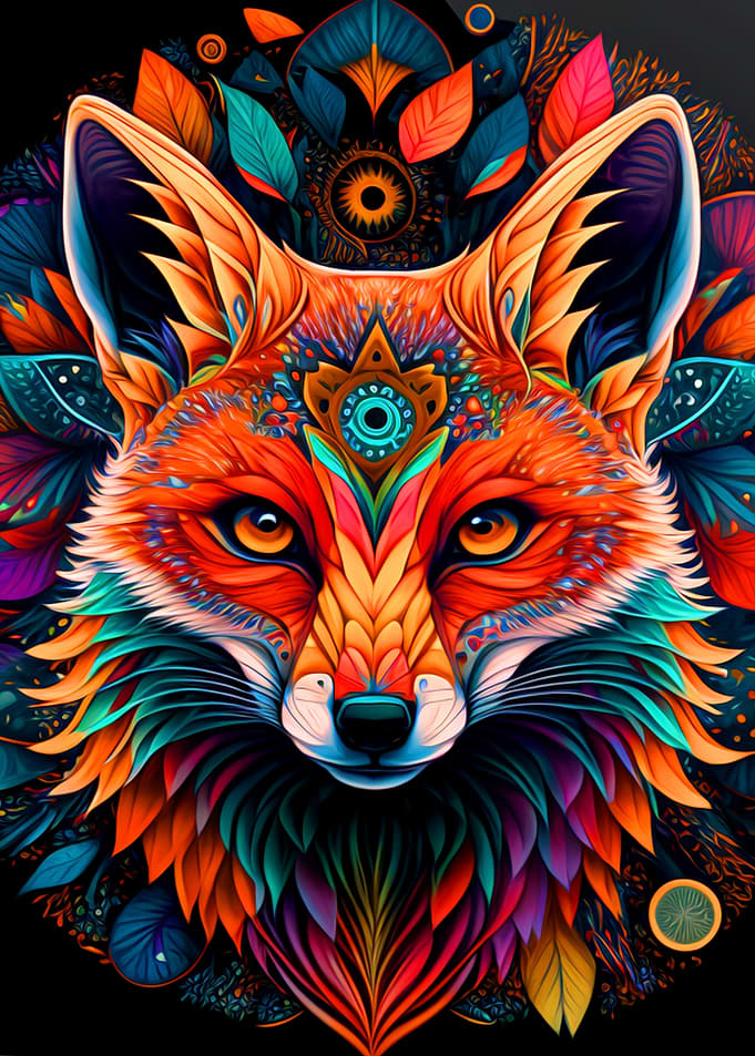 Colorful Fox