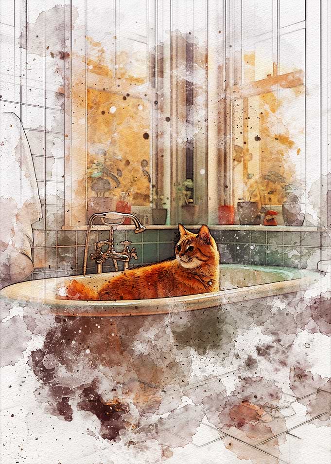 Cute Cat Bathroom