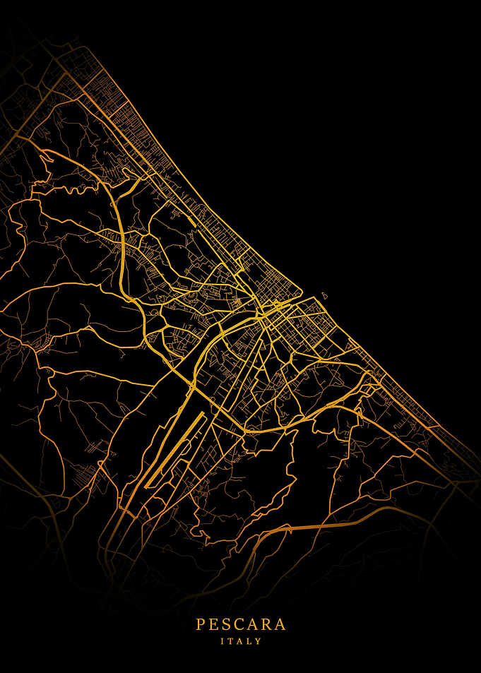 Pescara City Map Gold