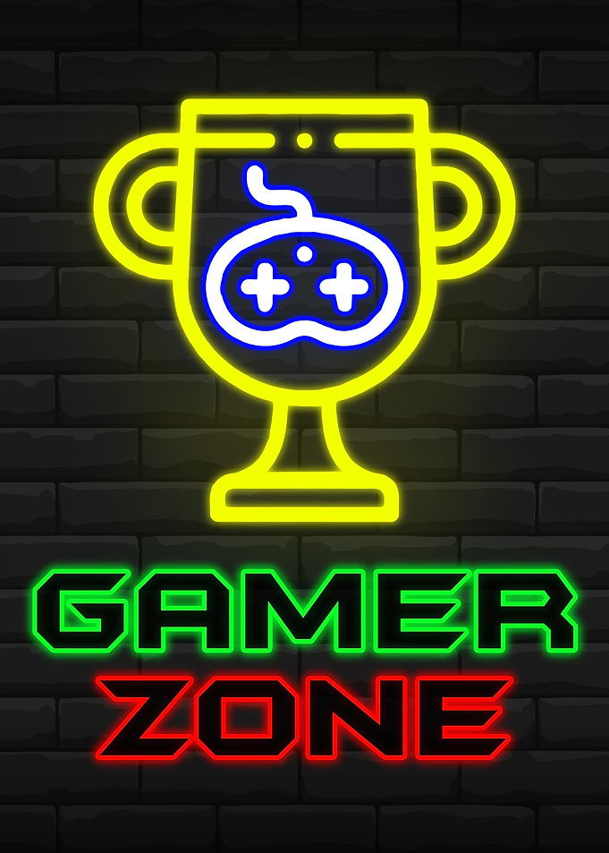Gaming Gamer Poster Neon
