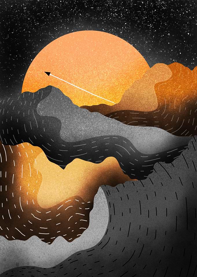Giant sun lands