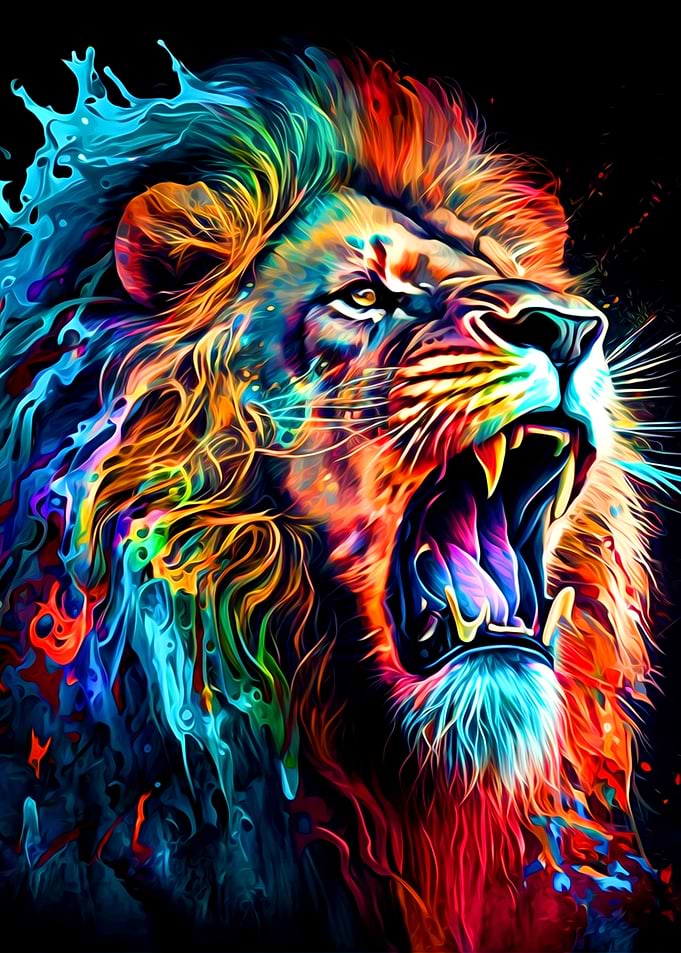 Colorful Lion