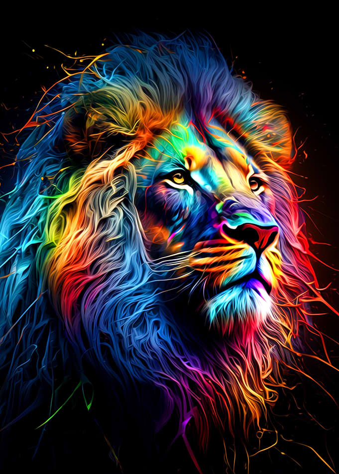 Colorful Lion