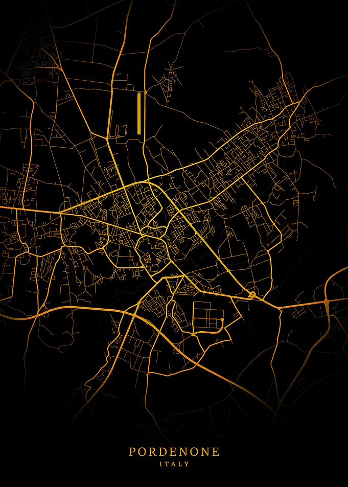 Pordenone City Map Gold