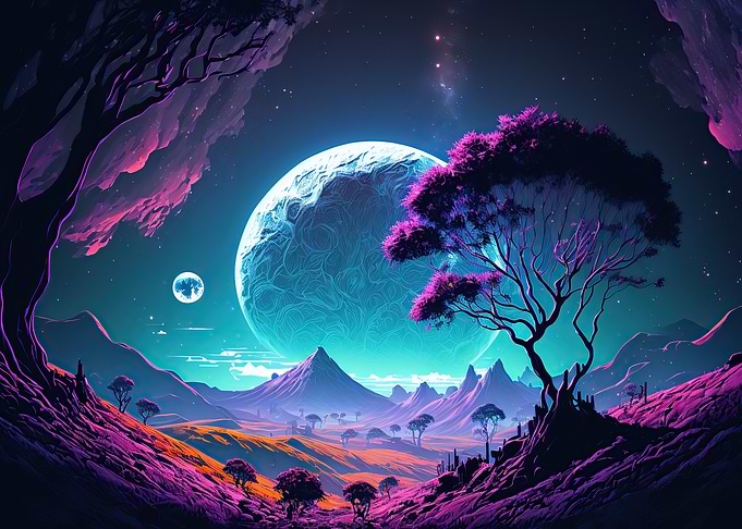 Landscape the moon