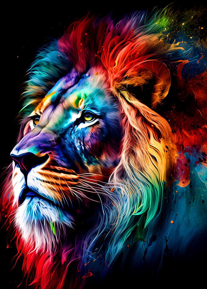 Colorful Lion