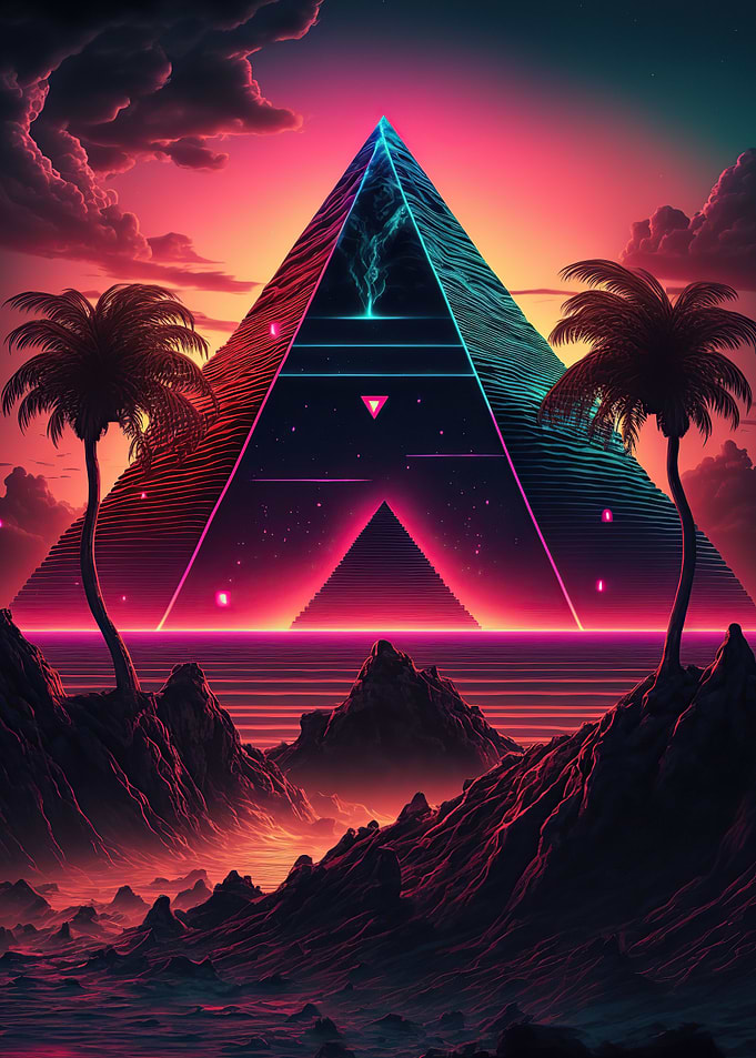 A Pyramid in the Neon Sand