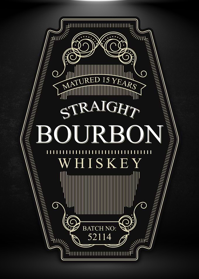 Elegant Bourbon Label Sign