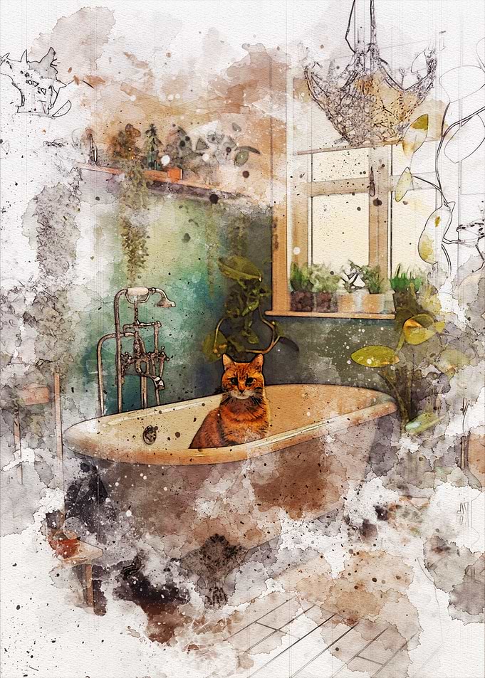 Cute Cat Bathroom