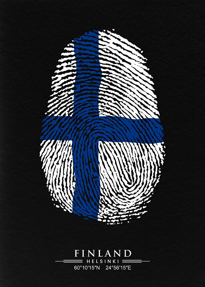 finland finger print art