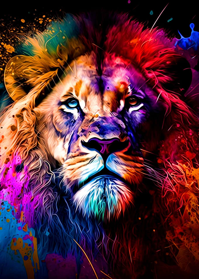 Colorful Lion