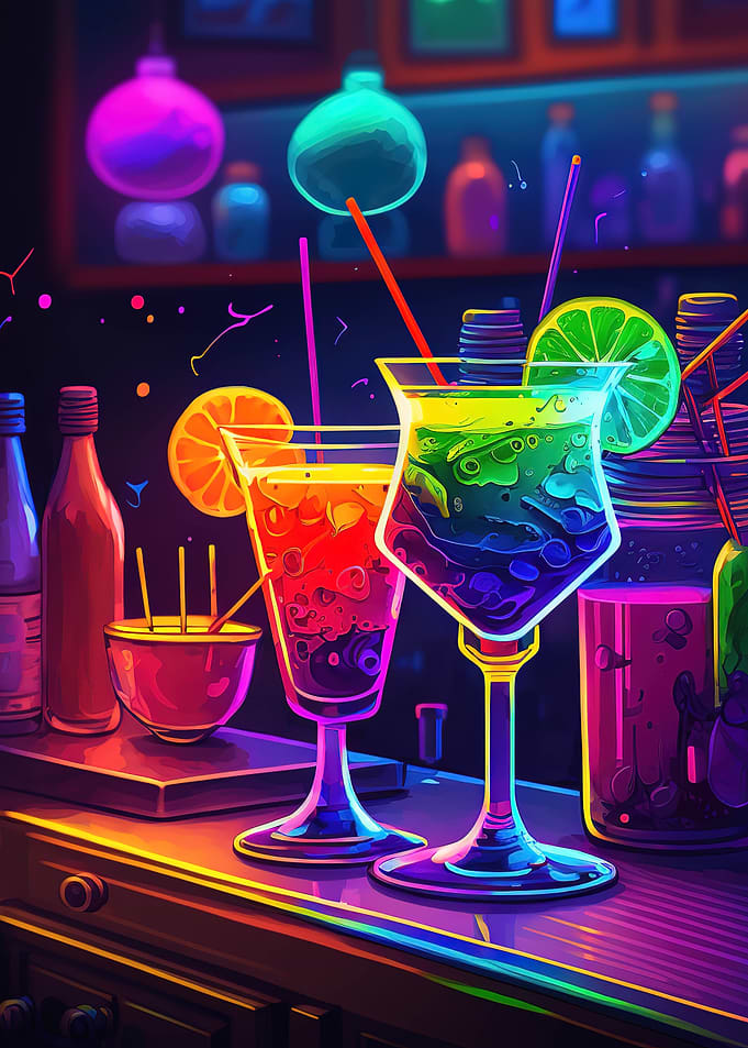 Cocktail Drink Neon