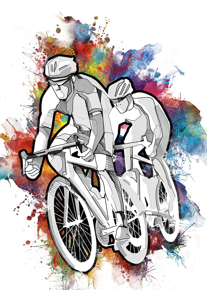 cycling silhouette 14
