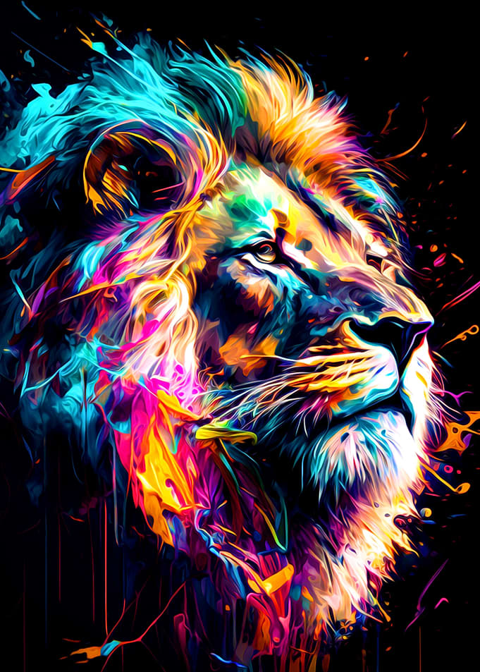 Colorful Lion