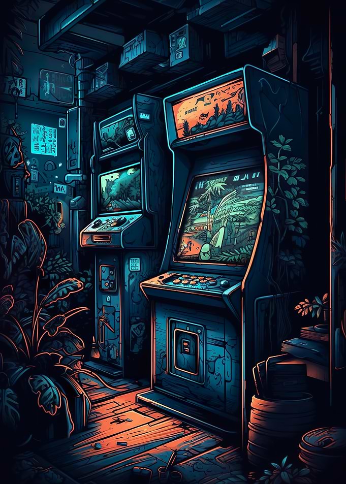 Retro gaming room