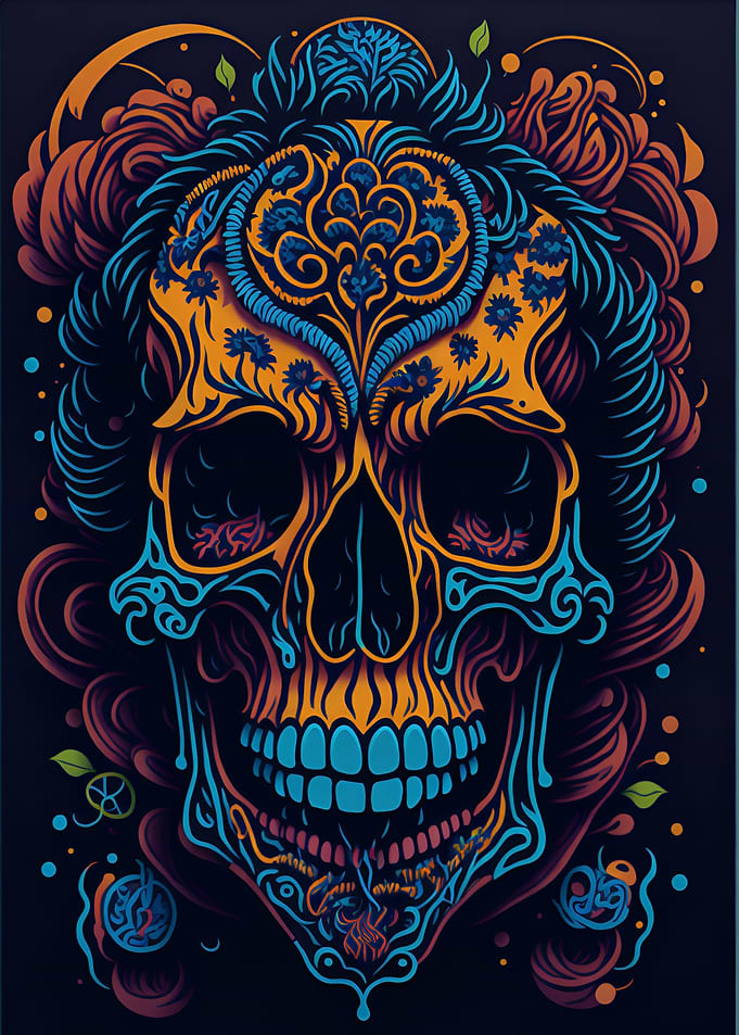 Psychedelic Skull Odyssey