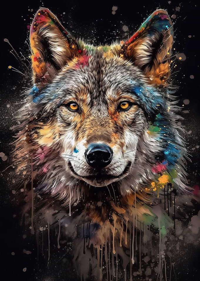 Wolf painting