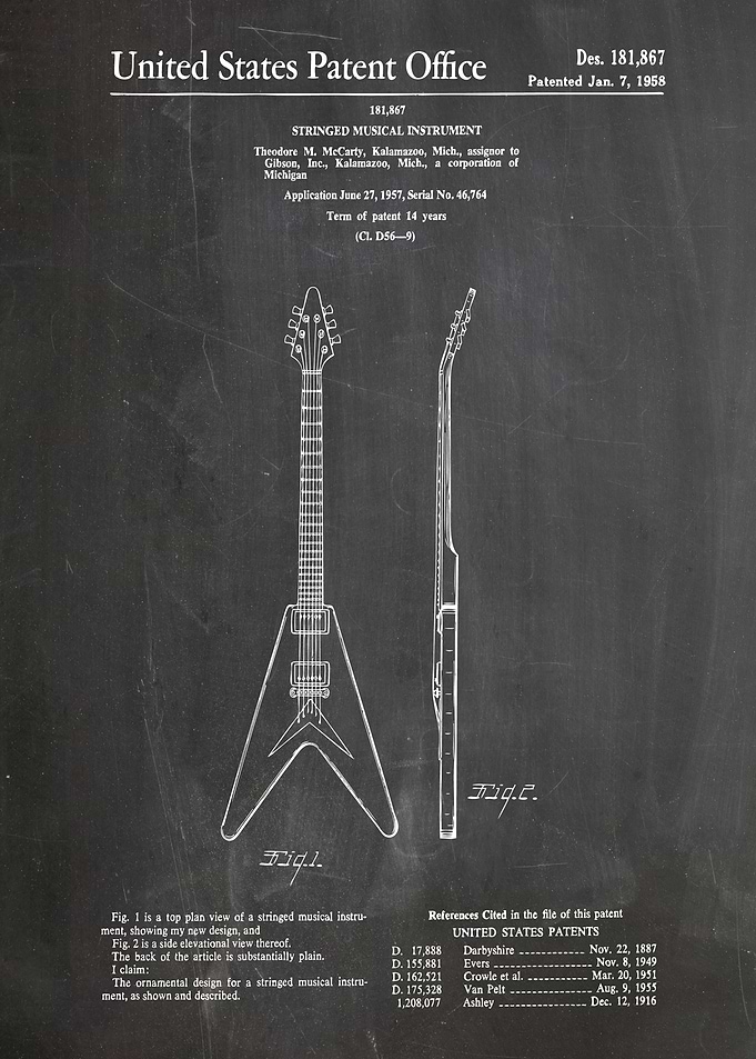 Electric guitar patent