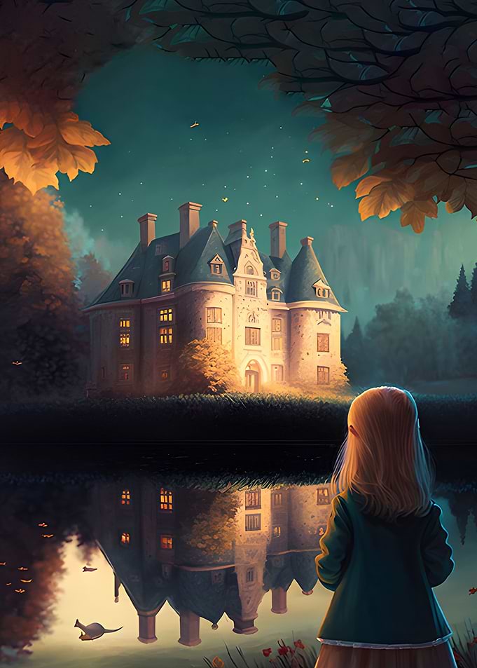 Girl fairytale castle