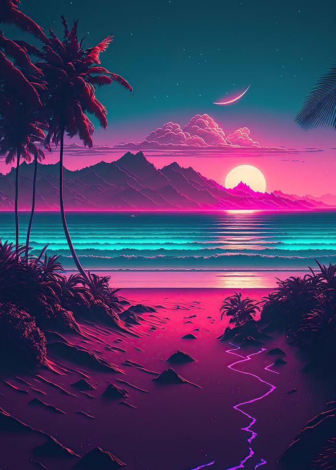 Beach Sunset Landscape