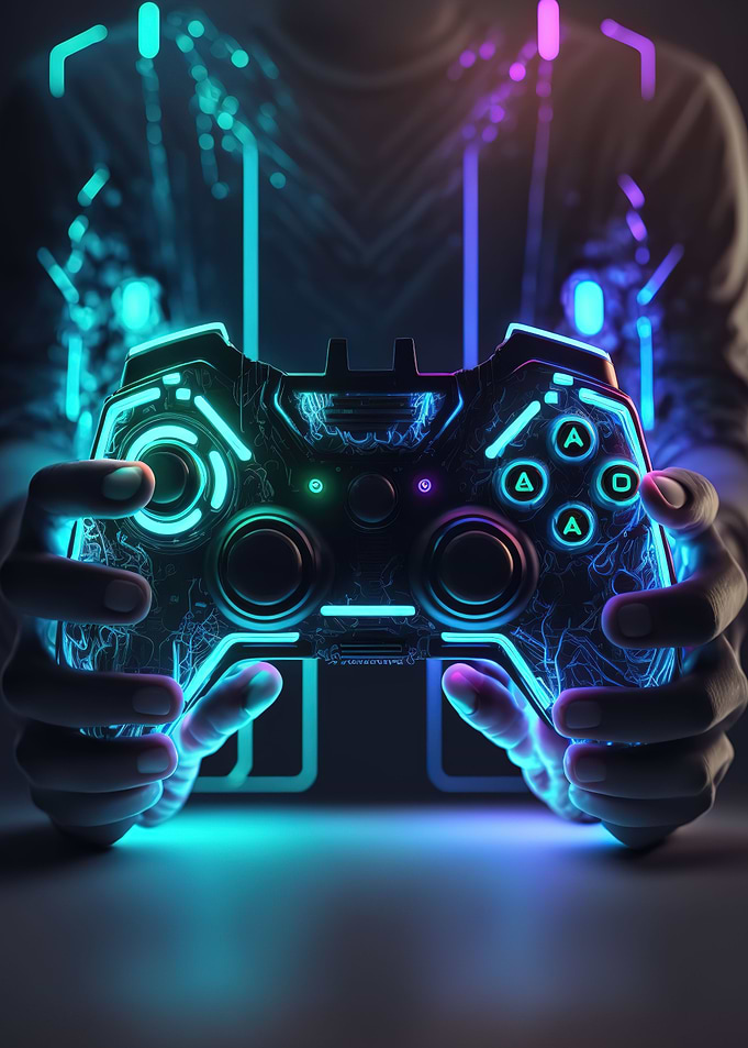 gaming neon art