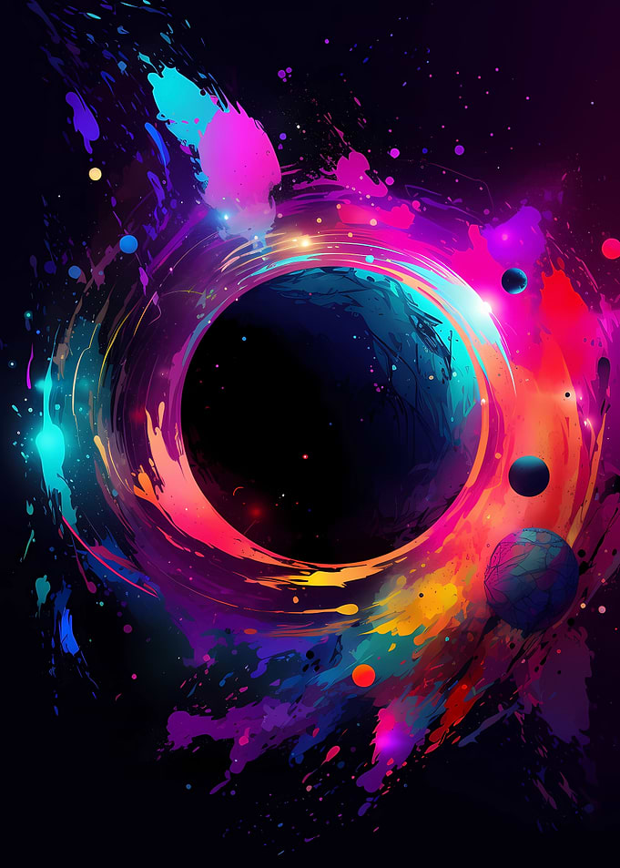 Psychedelic planets galaxy