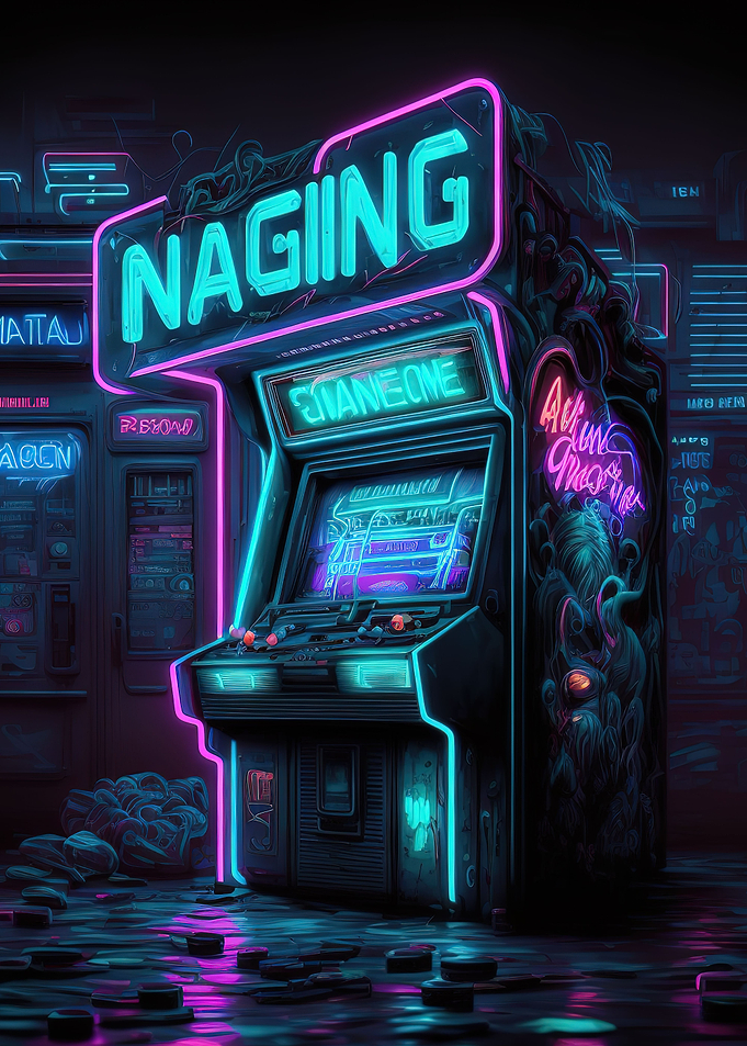 gaming neon art
