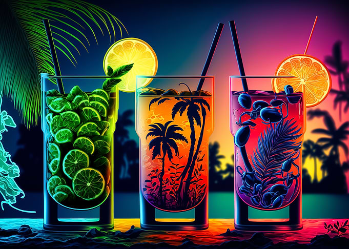 Cocktail Drink Neon