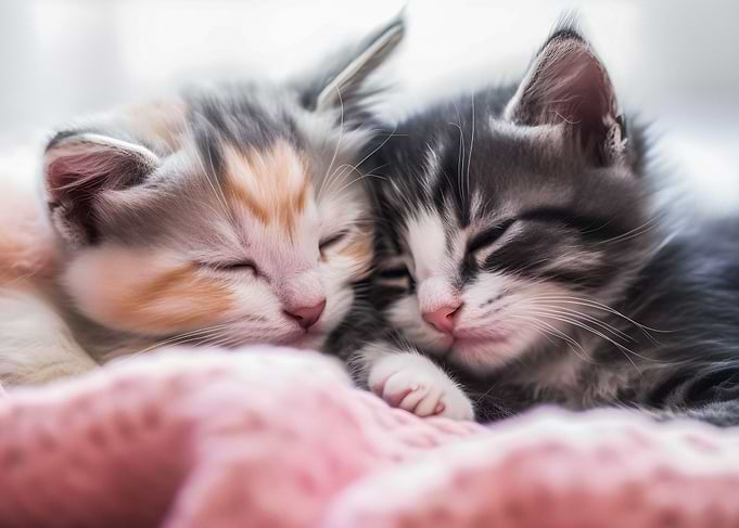 Napping kittens
